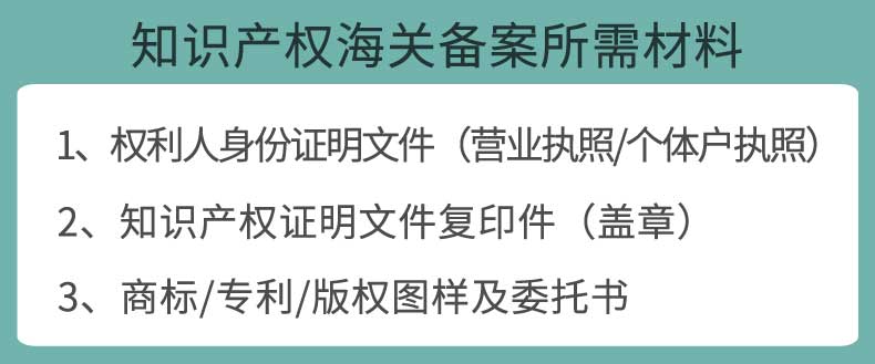 知识产权海关备案所需材料